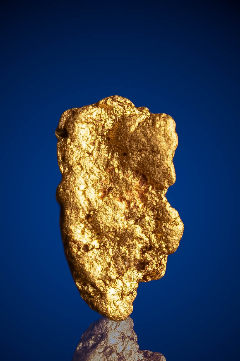Beautiful, Textured Natural Gold Nugget - Australia - 1.41 grams (image for) Beautiful, Textured Natural Gold Nugget - Australia - 1.41 grams